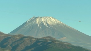 車窓の富士山